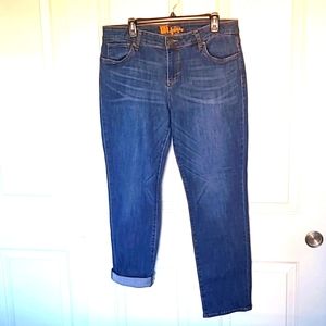 Kut from the Kloth Boyfriend Jeans. Size 14. Straight Leg. Medium Wash.